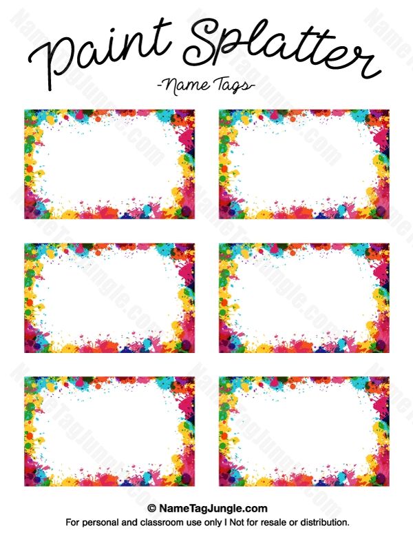 Template for name tags free